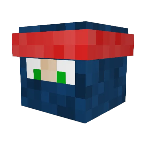 sm0_L Minecraft avatar head, 3D render