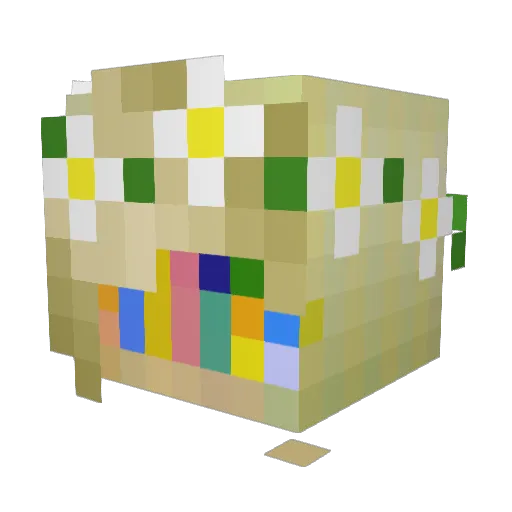 smadcraft Minecraft avatar head, 3D render