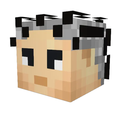 smailman Minecraft avatar head, 3D render