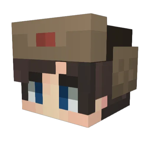 smain12 Minecraft avatar head, 3D render