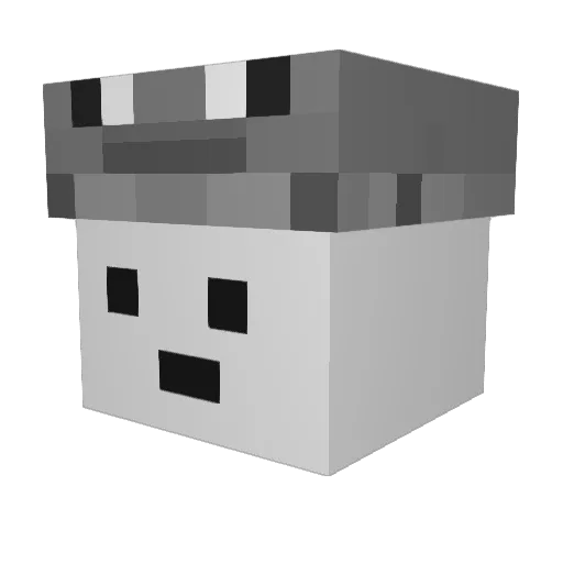smalio Minecraft avatar head, 3D render