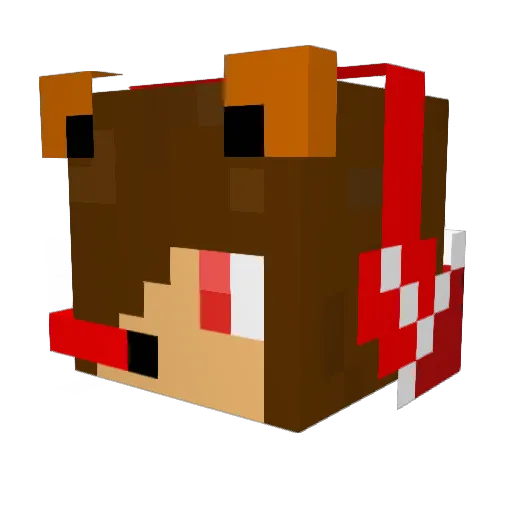 smallBOOMERS Minecraft avatar head, 3D render