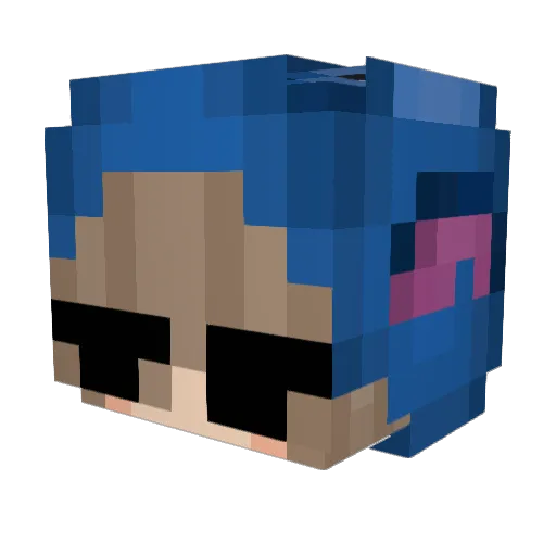 small_77 Minecraft avatar head, 3D render