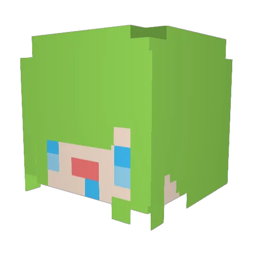 small__leaf Minecraft avatar head, 3D render
