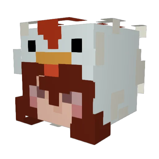 small_girl69 Minecraft avatar head, 3D render