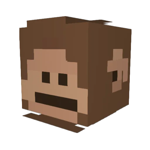 smallbbq Minecraft avatar head, 3D render