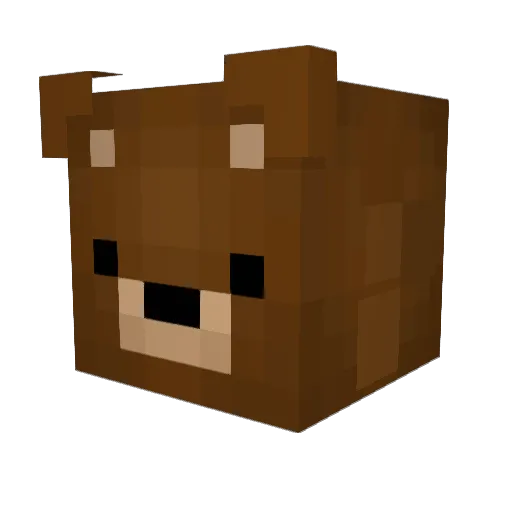 smallbrownman Minecraft avatar head, 3D render