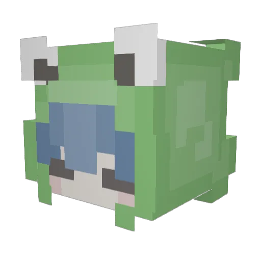smallcoin Minecraft avatar head, 3D render