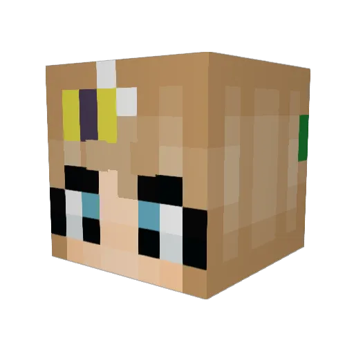 smalldewdrop Minecraft avatar head, 3D render