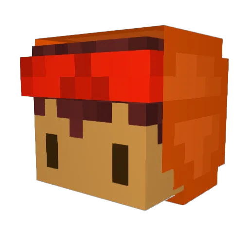 smalles Minecraft avatar head, 3D render