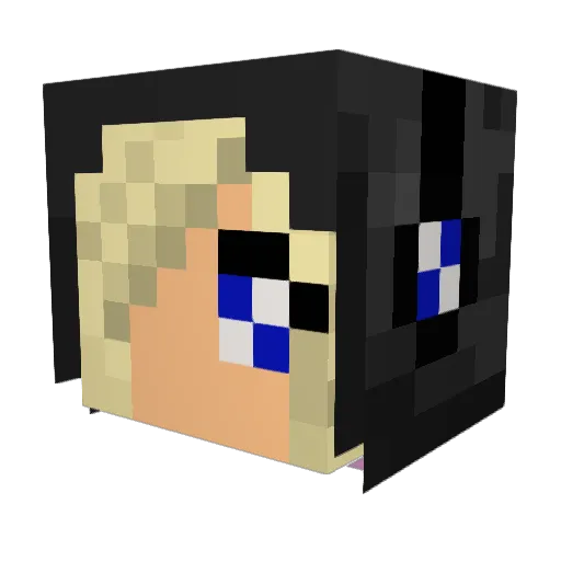 smallfox887 Minecraft avatar head, 3D render