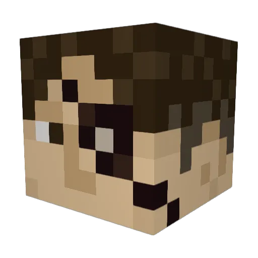 smallglitch Minecraft avatar head, 3D render