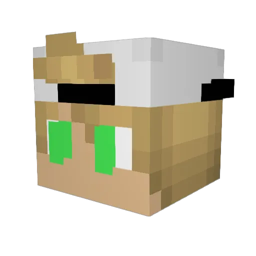 smallhall Minecraft avatar head, 3D render