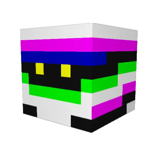 smaphooo Minecraft avatar head, 3D render