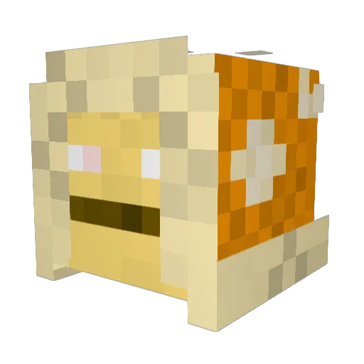 smarm Minecraft avatar head, 3D render