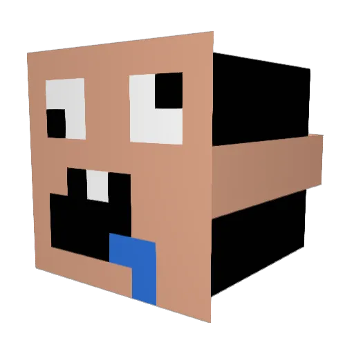 smartty01 Minecraft avatar head, 3D render