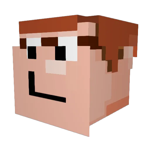 smashner Minecraft avatar head, 3D render
