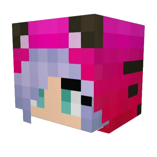 smaue Minecraft avatar head, 3D render