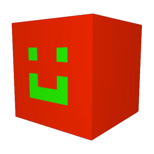 smb4 Minecraft avatar head, 3D render
