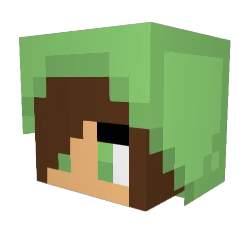 smc24742 Minecraft avatar head, 3D render