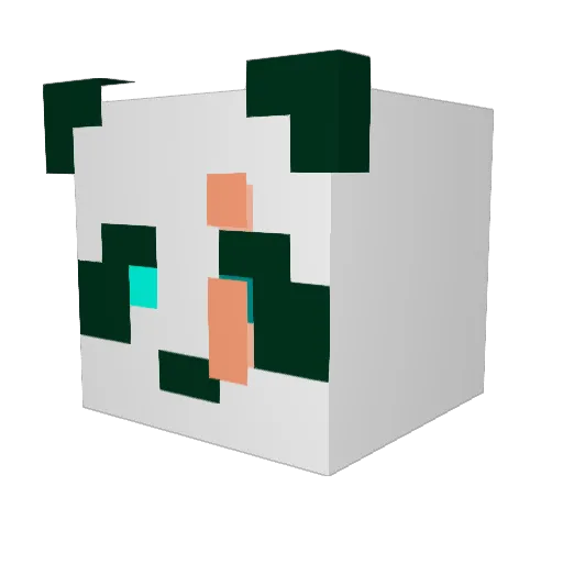 smeedypanda Minecraft avatar head, 3D render