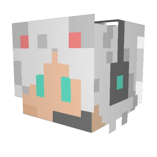smell_P Minecraft avatar head, 3D render