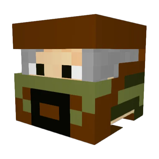 smellypeanut Minecraft avatar head, 3D render