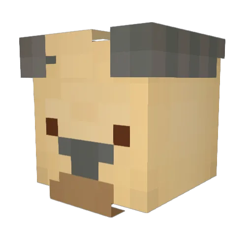 smeqma Minecraft avatar head, 3D render