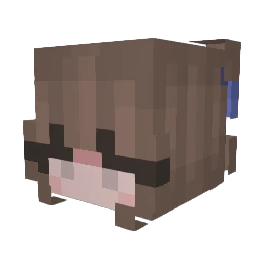 smetanaa Minecraft avatar head, 3D render