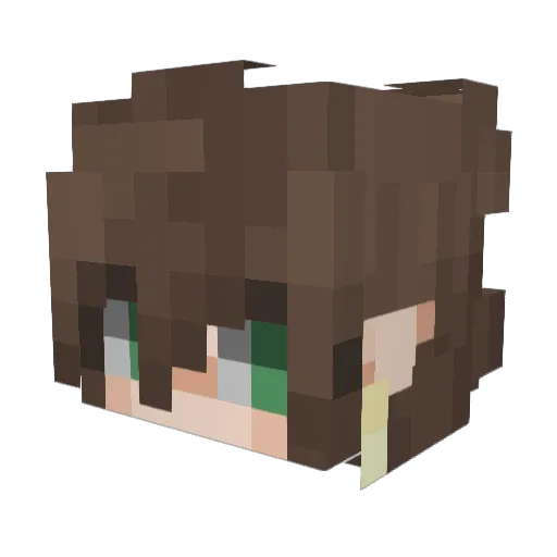 smetanic Minecraft avatar head, 3D render