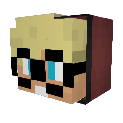 smielioo Minecraft avatar head, 3D render