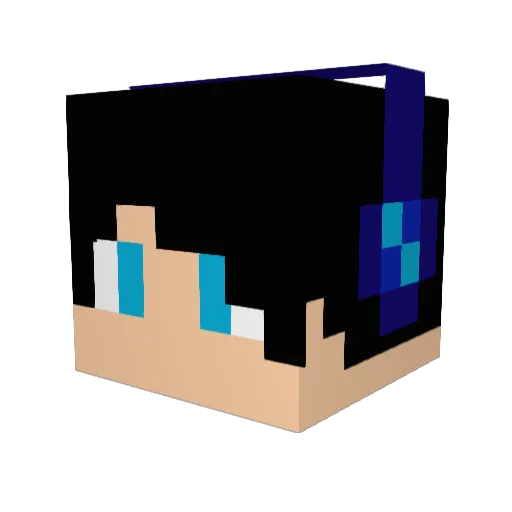 smiggle12 Minecraft avatar head, 3D render