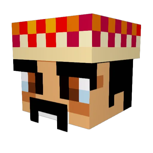 smile0 Minecraft avatar head, 3D render