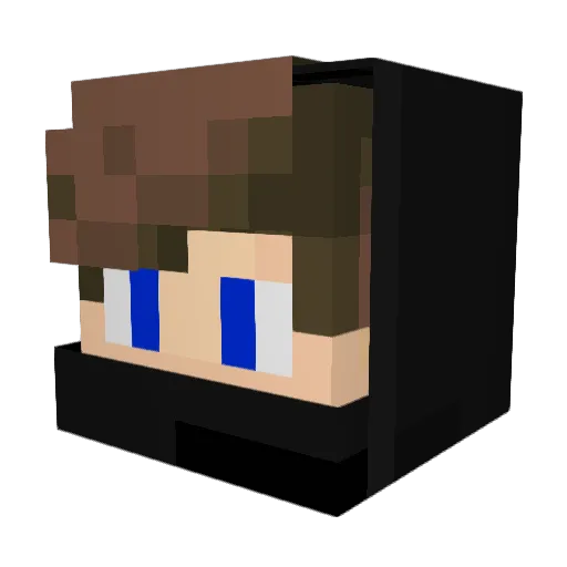 smile34 Minecraft avatar head, 3D render