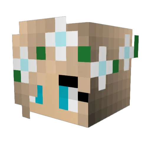 smile_monkey1 Minecraft avatar head, 3D render