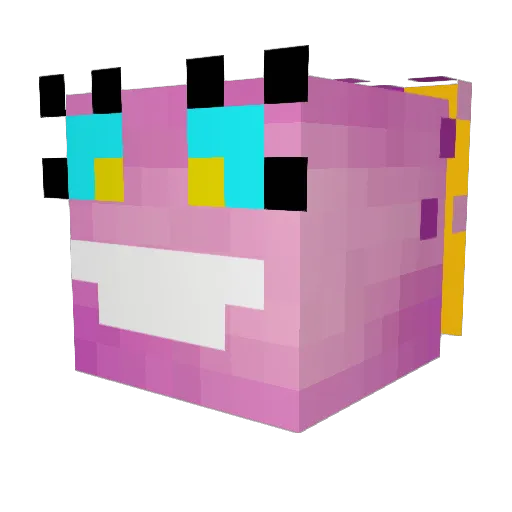 smiles4life Minecraft avatar head, 3D render