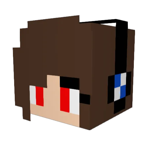 smiley_09 Minecraft avatar head, 3D render