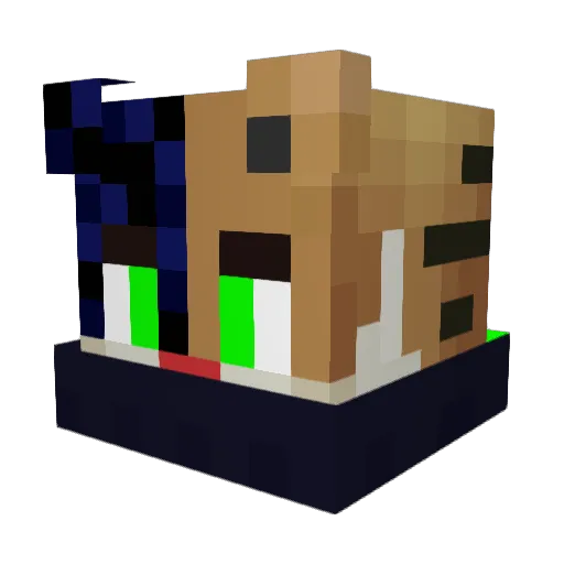 smileygamerLP Minecraft avatar head, 3D render