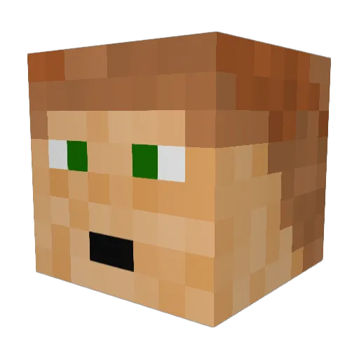smilingpotatoe Minecraft avatar head, 3D render