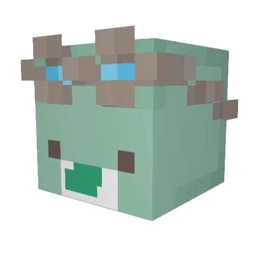 smilingss Minecraft avatar head, 3D render