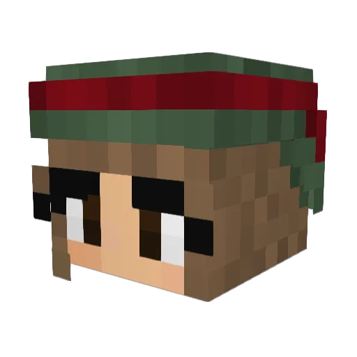 smilingvanii Minecraft avatar head, 3D render