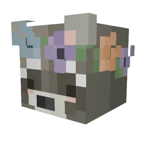 sminki_dinki Minecraft avatar head, 3D render