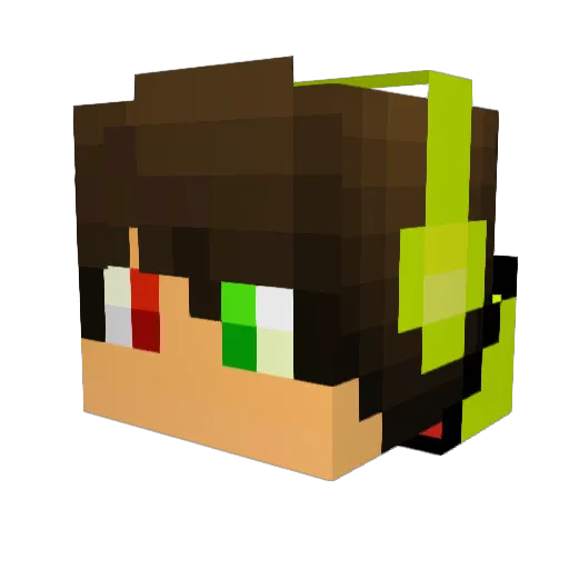 smirkii Minecraft avatar head, 3D render
