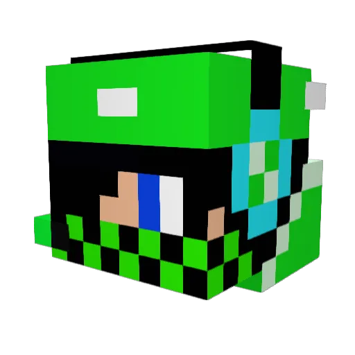 smitiy Minecraft avatar head, 3D render