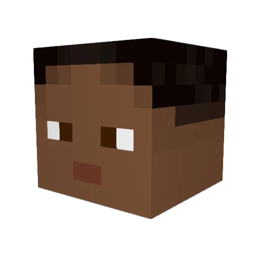 smocking1 Minecraft avatar head, 3D render