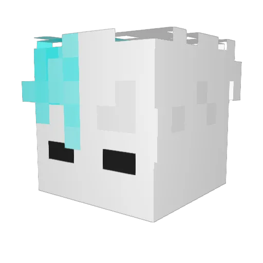 smokBaby Minecraft avatar head, 3D render