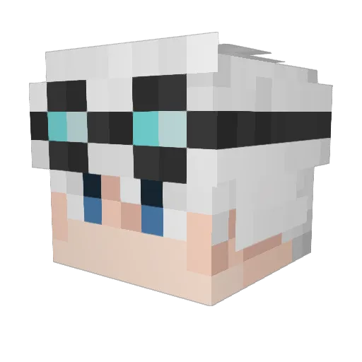 smokeijanelao Minecraft avatar head, 3D render