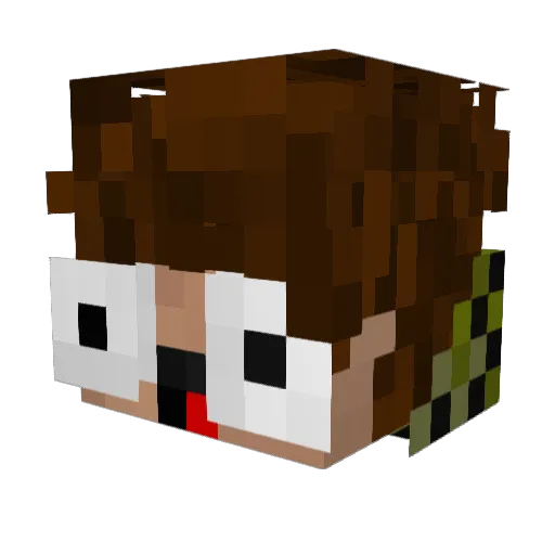 smoken Minecraft avatar head, 3D render