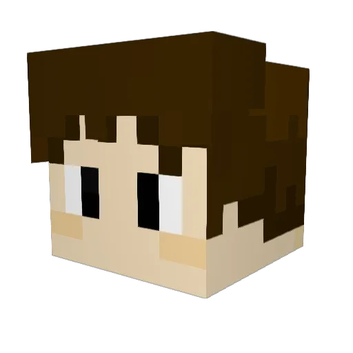 smokeslurpp Minecraft avatar head, 3D render