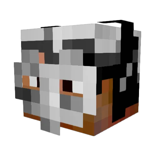 smokeyvenoms Minecraft avatar head, 3D render